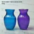 Vase en verre fabriqué à la main en verre stocké / vase en verre transparent